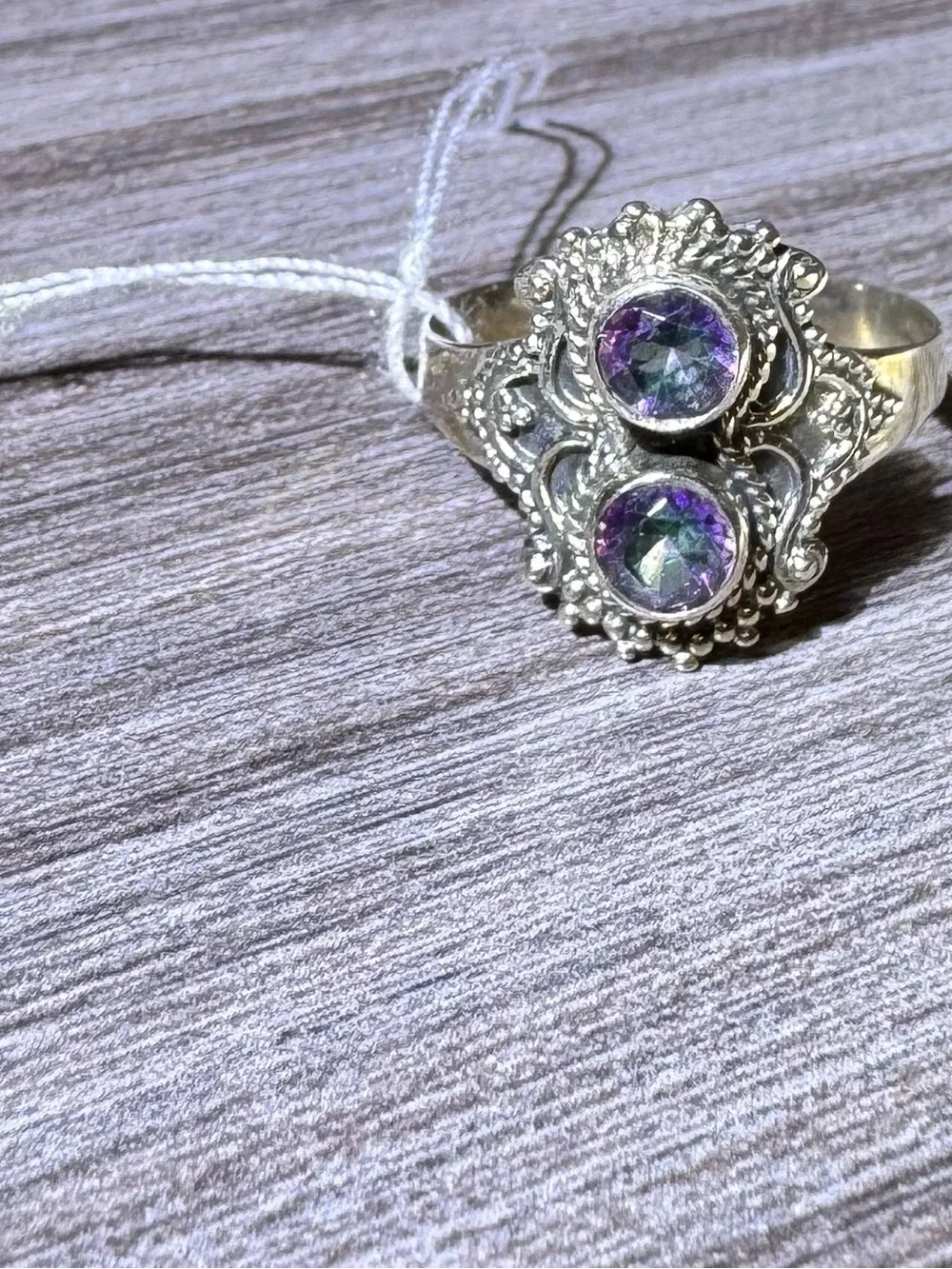 925 Sterling Silver Mystic Topaz Ring
